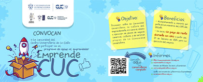 Cartel de Participa en el programa de apoyo al emprendedor Emprende CUC