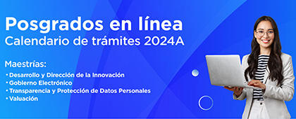 Cartel de los Posgrados en línea UDGVirtual. Calendario de trámites 2024A