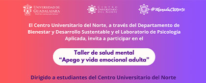 Cartel del Taller de salud mental: Apego y vida emocional adulta
