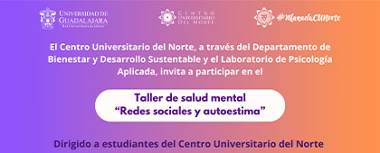 Cartel del Taller de salud mental: Redes sociales y autoestima