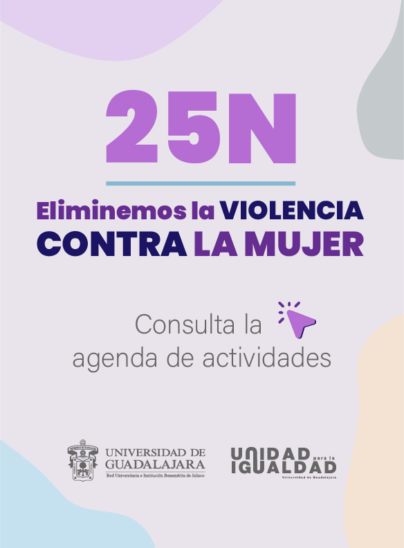 Cartel de la AGENDA DE ACTIVIDADES 25N CENTROS UNIVERSITARIOS