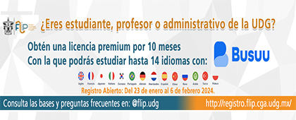 Cartel de la Convocatoria: Licencias de Autoaprendizaje de Idiomas BUSUU 2024A