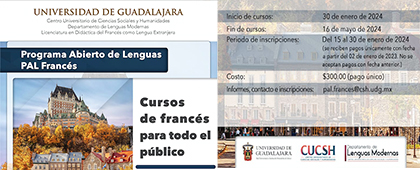 Cartel del Curso de francés para todo el público