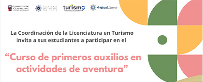 Cartel del Curso de primeros auxilios en actividades de aventura