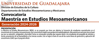 Cartel de la Maestría en Estudios Mesoamericanos, generación 2024-2026