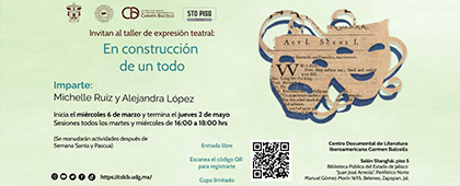 Cartel del Taller de expresión teatral En construcción de un todo