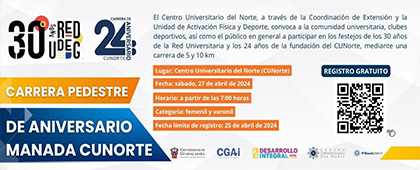 Cartel de la Carrera pedestre de aniversario Manada CUNorte