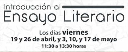 Cartel de la Tercera edición del Taller de Introducción al Ensayo Literario