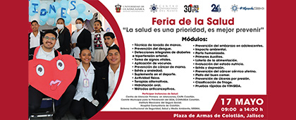 cartel de la Feria de la Salud en el CUNorte