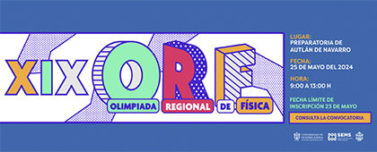 Cartel del XIX Olimpiada Regional de Física 2024
