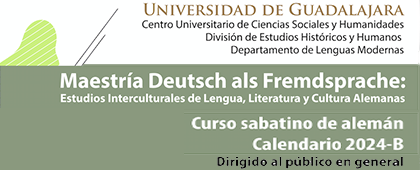 Cartel del Curso sabatino de alemán, calendario 2024B