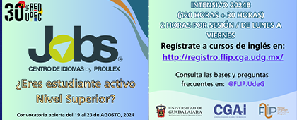 Cartel de ¿Eres estudiante activo Nivel Superior? Regístrate al programa JOBS Intensivo 2024B