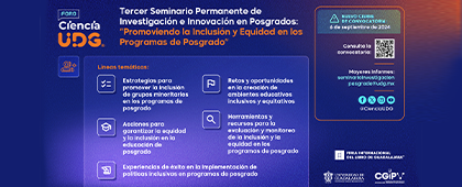 Cartel del Tercer Seminario Permanente de Investigación e Innovación en Posgrados