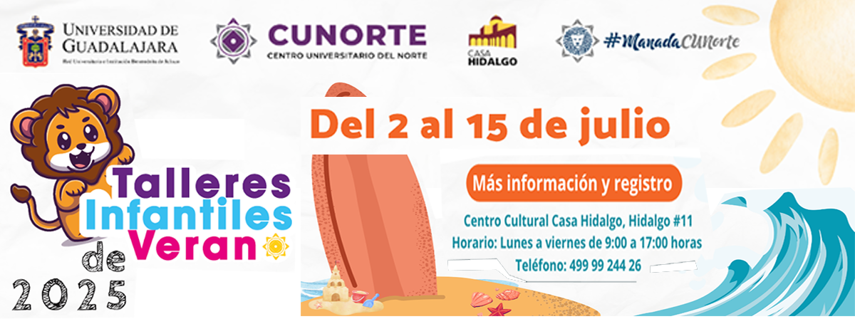Cartel de los Talleres infantiles de verano 2025 en CUNorte
