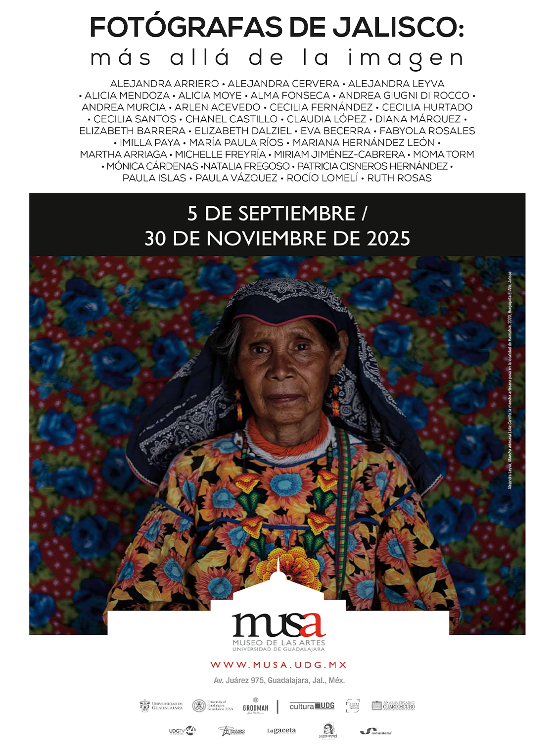 Banner de la Exposición: “Fotógrafas de Jalisco: Más allá de la imagen”