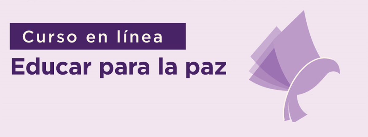 Cartel del Curso en línea: Educar para la paz