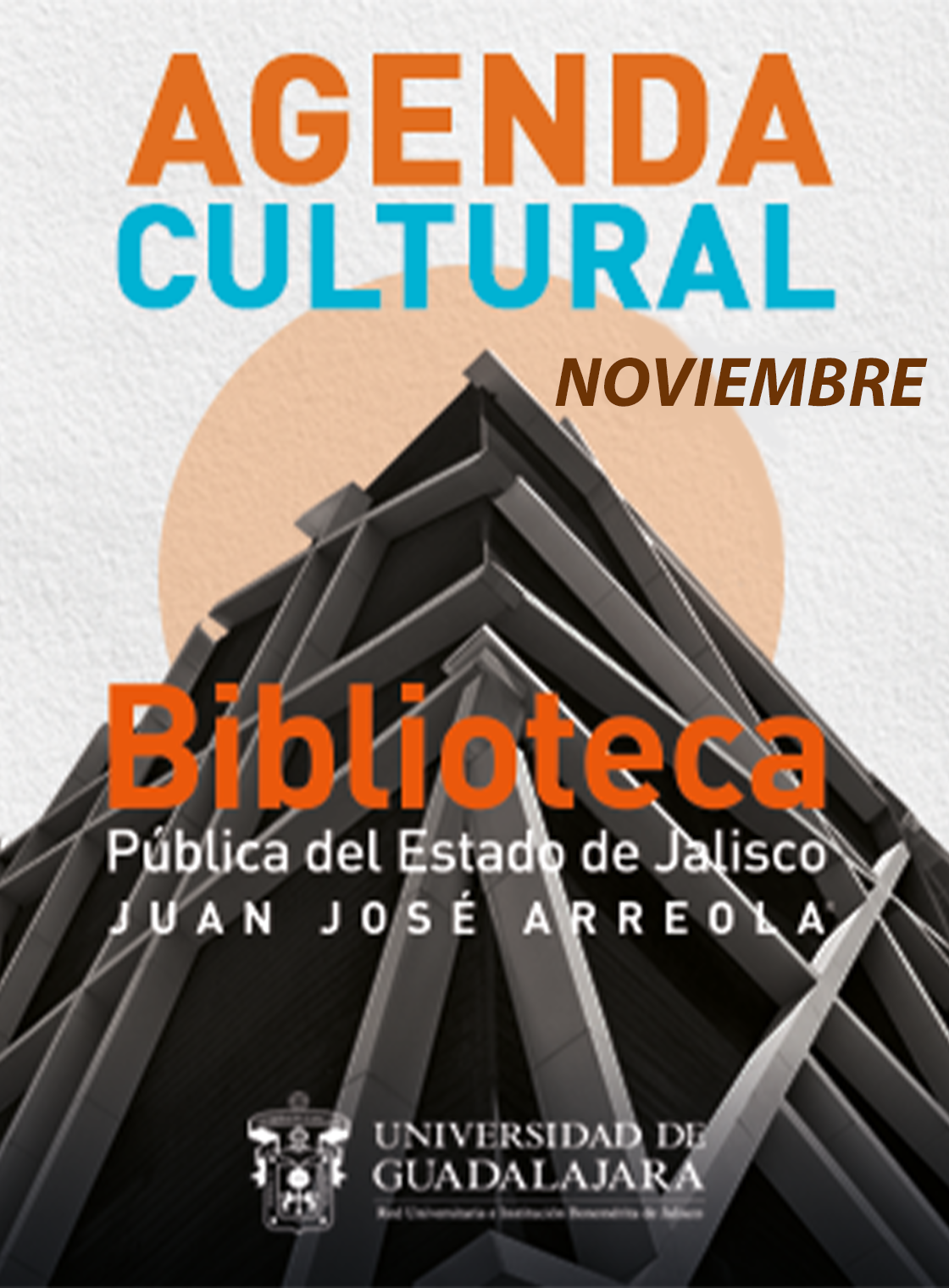 Banner de la Programación cultural del mes de NOVIEMBRE de la Biblioteca Pública del Estado de Jalisco