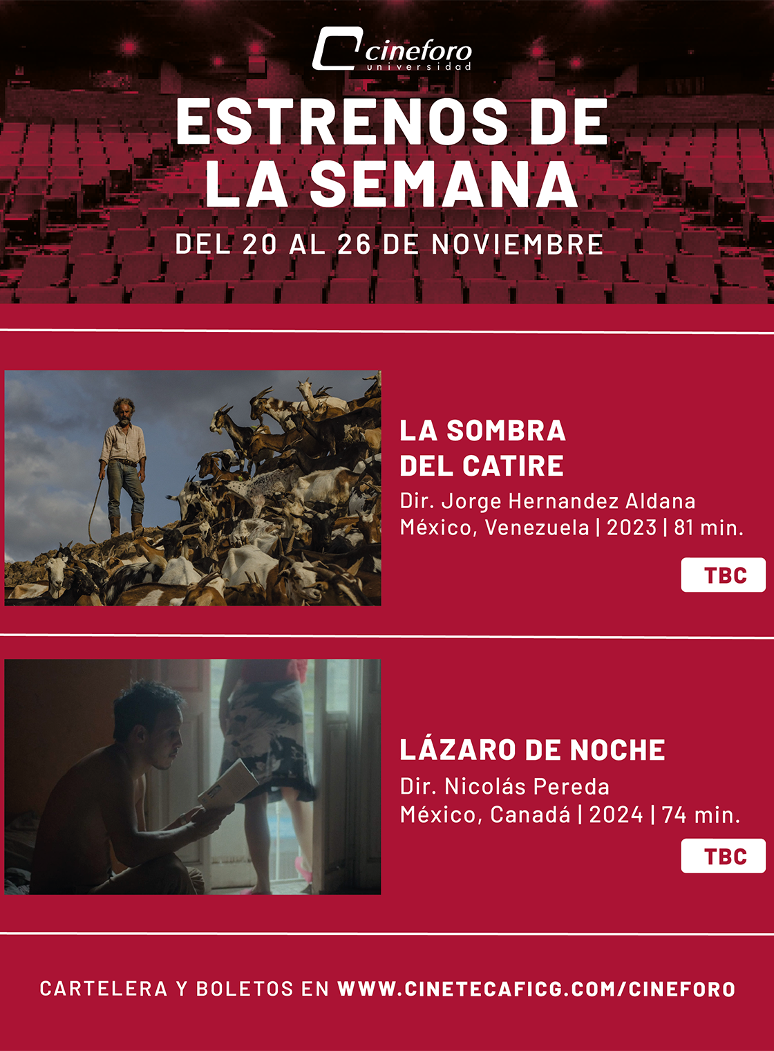 Banner de la Cartelera del Cineforo Universidad