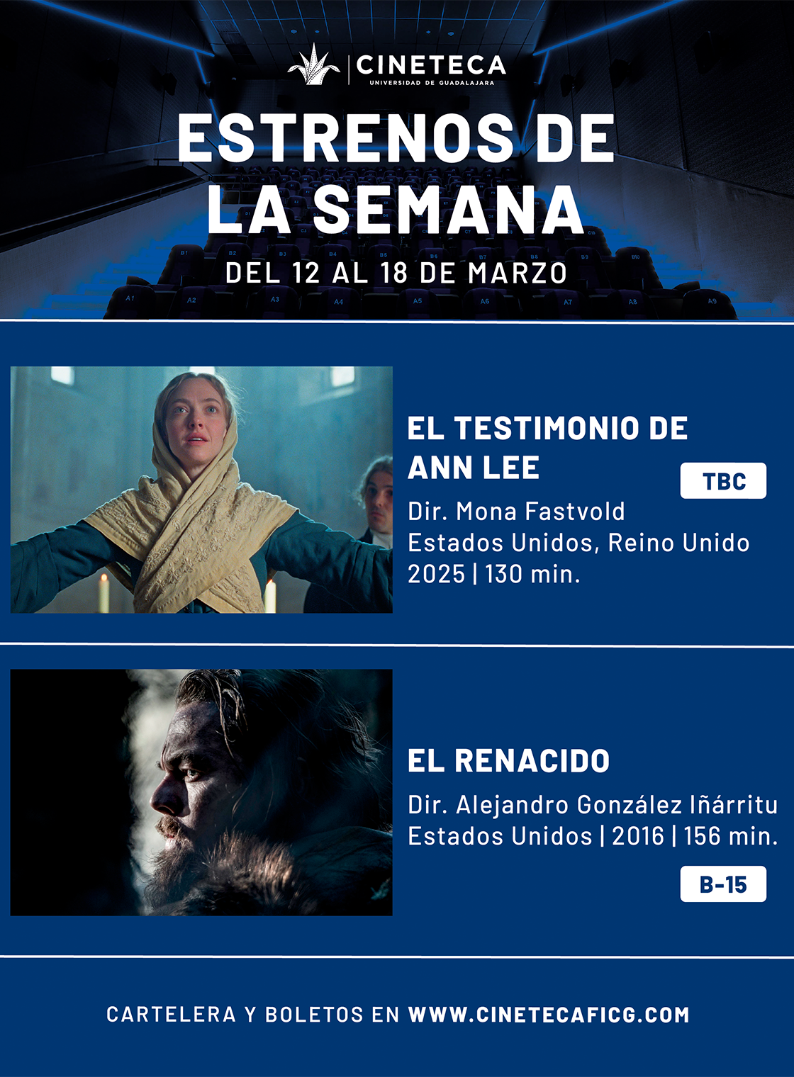 Cartelera de la Cineteca FICG