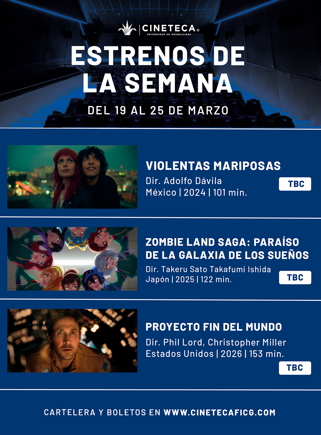 Cartelera de la Cineteca FICG
