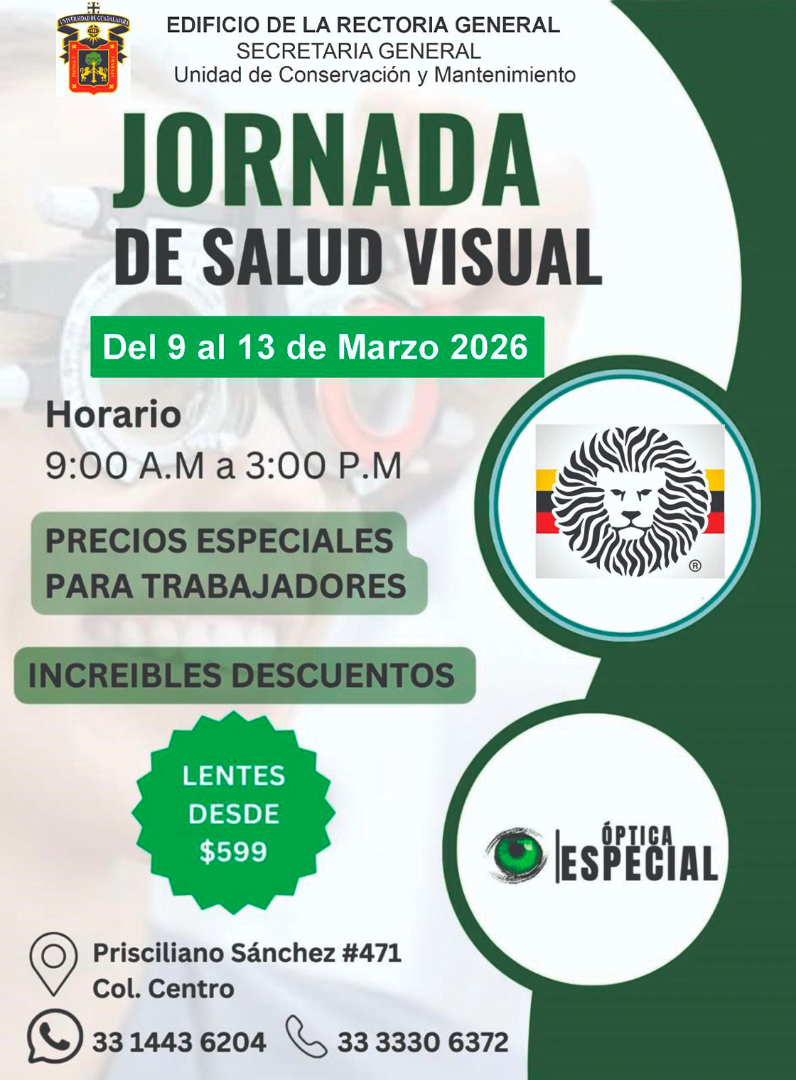 Cartel de la Jornada de Salud Visual