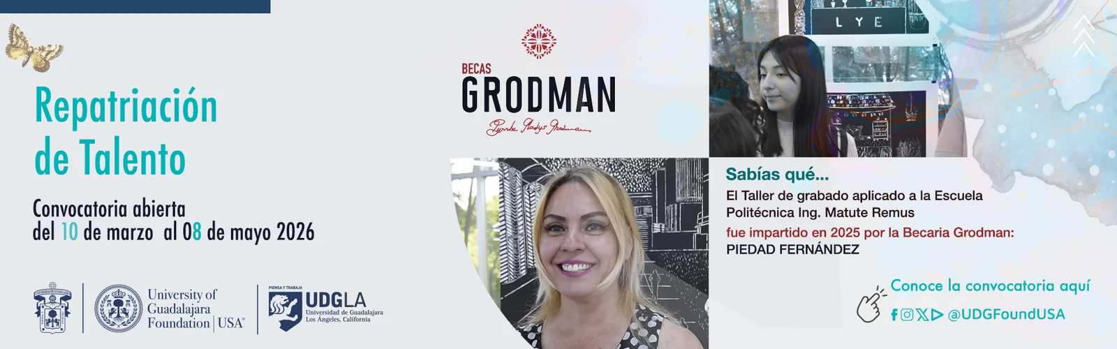 Cartel de la Beca Grodman para repatriación de talento 2026