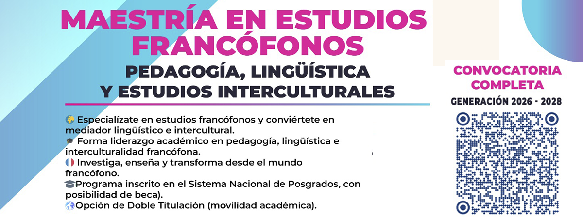 Cartel de la Maestría en Estudios Francófonos, generación 2026-2028