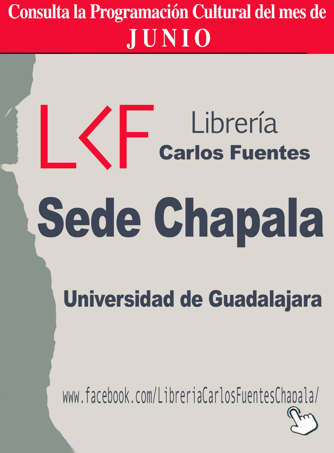Programación del mes de JUNIO de la Librería Carlos Fuentes, sede Chapala