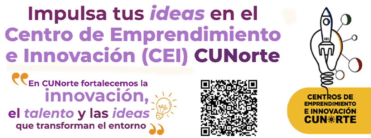 Cartel de los Servicios del Centro de Emprendimiento e Innovación (CEI) CUNorte