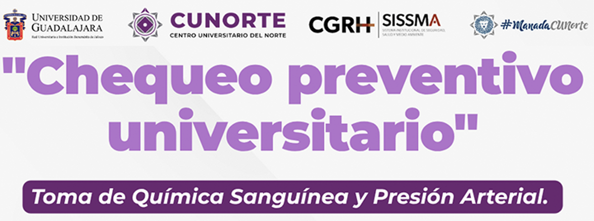 Cartel del Chequeo preventivo universitario en el CUNorte