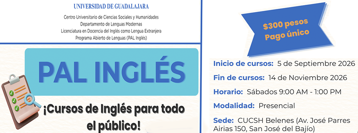 Cartel del ¡Cursos de inglés para todo el público!