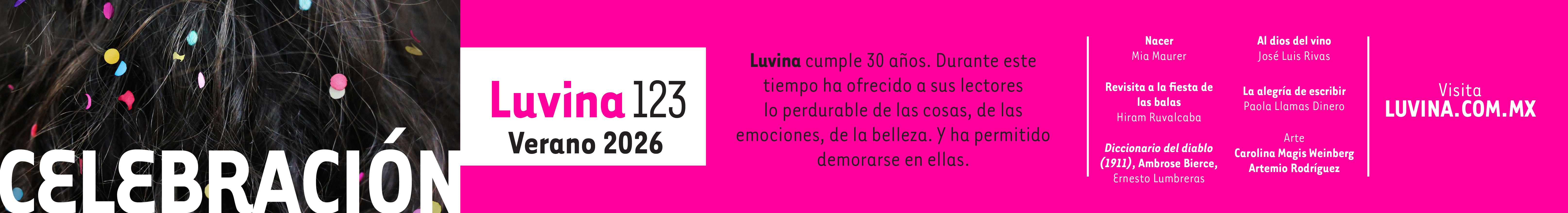 Banner: Revista Luvina 123, verano 2026