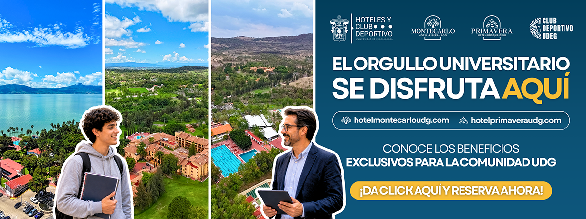 Cartel El orgullo universitario se disfruta en el Hotel Montecarlo y en el Hotel Primavera
