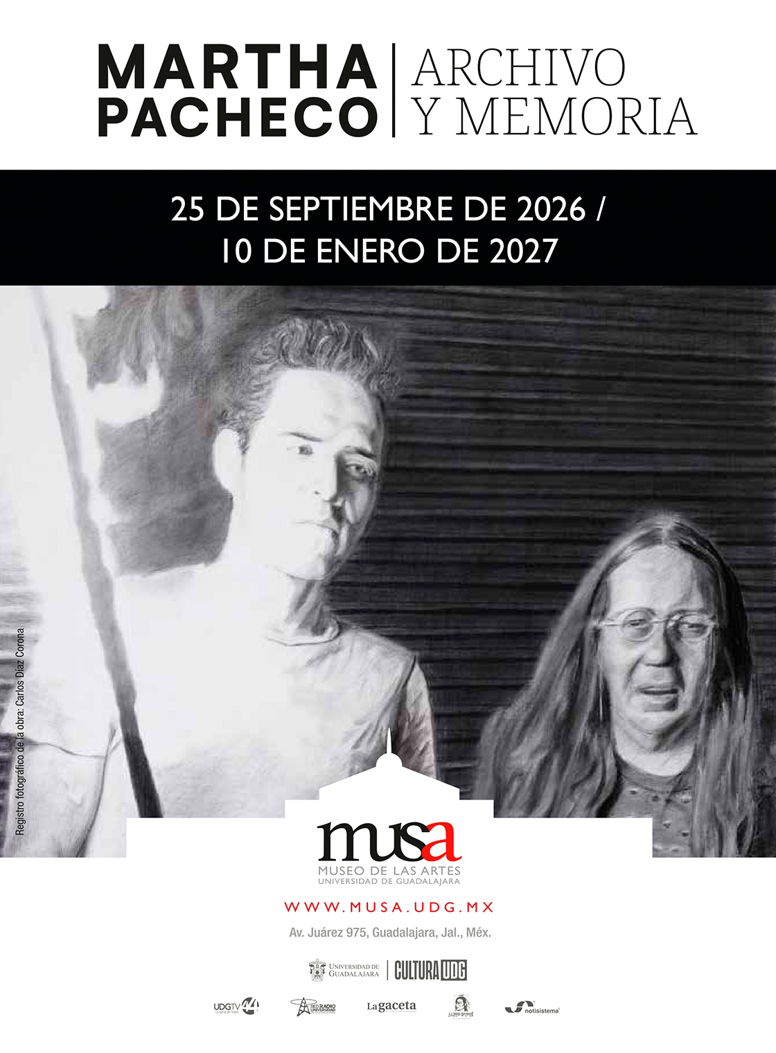 Banner de la Exposición: Martha Pacheco. Archivo y memoria
