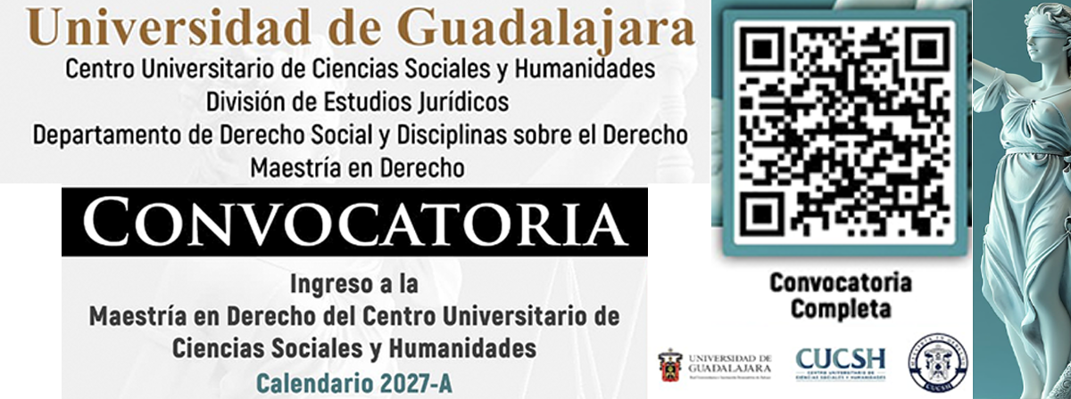 Cartel de la Maestría en Derecho, calendario 2027-A