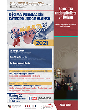 Décima premiación Cátedra Jorge Alonso a la mejor tesis en Ciencias Sociales 2021