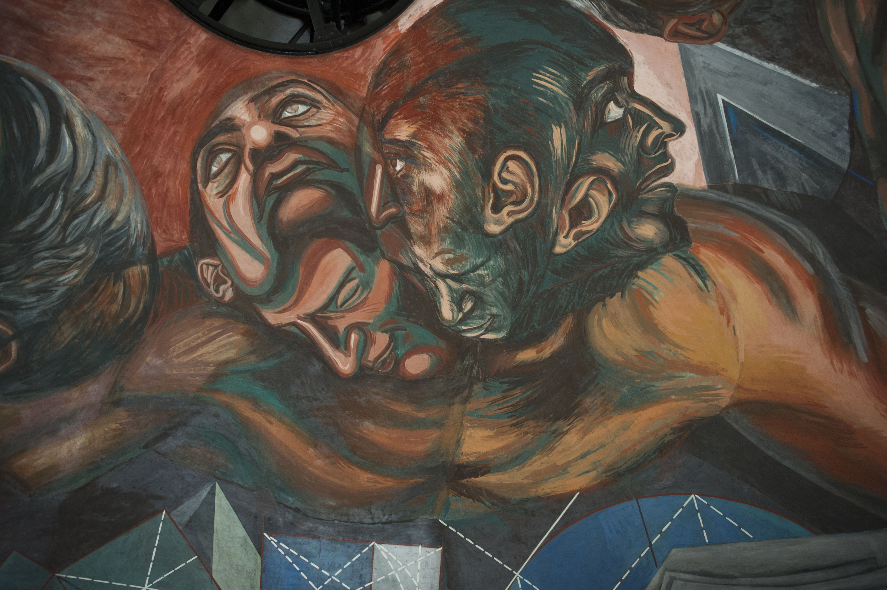 Parte del mural "El hombre creador y rebelde" de José Clemente Orozco.