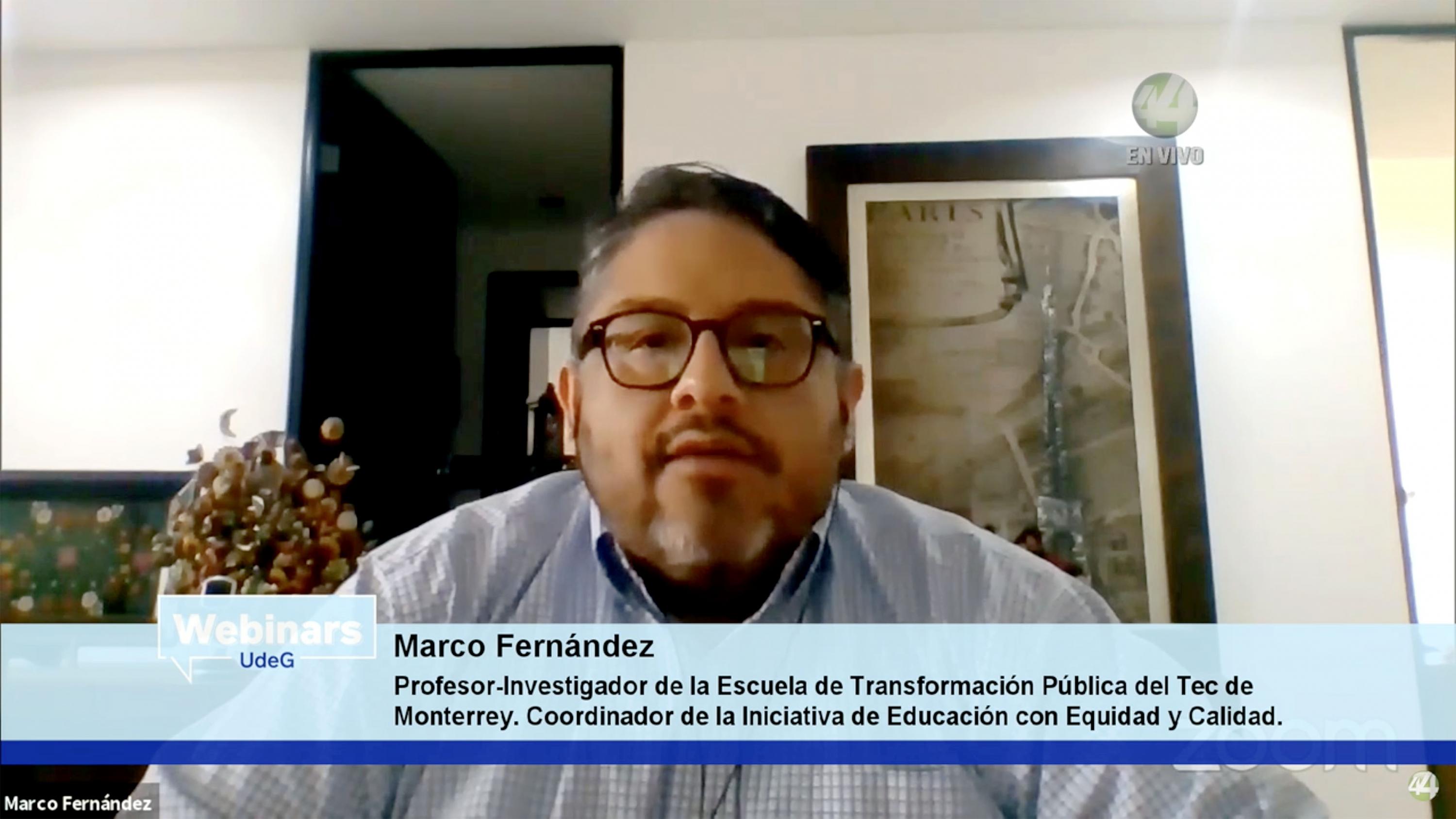 El profesor-investigador de la Escuela de Gobierno del Tecnológico de Monterrey, doctor Marco Antonio Fernández Martínez