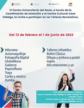 Participa en los talleres recreativos del CUNorte