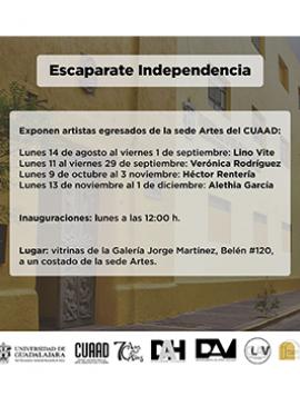 Cartel de la Exposición Escaparate Independencia