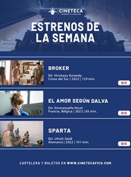 Cartel de los estrenos de la Cineteca FICG, del 17 al 23 de agosto