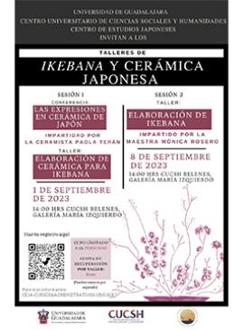 Cartel de los Talleres de Ikebana y Cerámica Japonesa