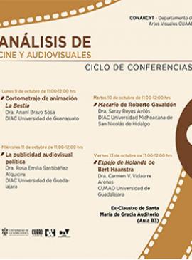 Cartel del Ciclo de conferencias: Análisis de cine y audiovisuales