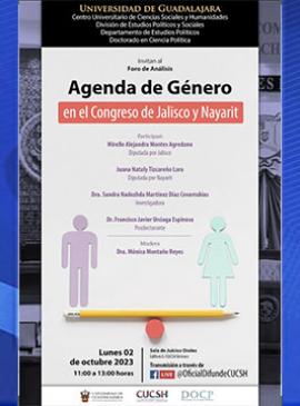 Cartel del Foro de análisis: Agenda de Género en el Congreso de Jalisco y Nayarit Cartel del Foro de análisis: Agenda de Género en el Congreso de Jalisco y Nayarit