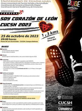 Cartel de la Carrera "Soy Corazón de León, CUCSH 2023"