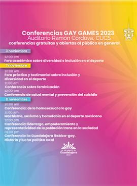 Cartel de las Conferencias GAY GAMES 2023