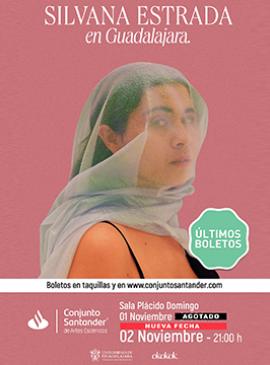 Cartel de Silvana Estrada en Guadalajara