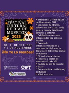 Cartel del Festival Cultural de Día de Muertos 2023 Cartel del Festival Cultural de Día de Muertos 2023