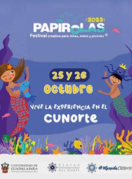 Cartel del Festival Papirolas 2023, extensión CUNorte