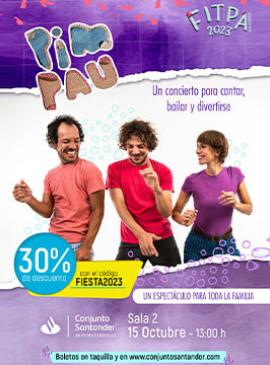 Cartel del PIM PAU, un concierto para cantar, bailar y divertirse